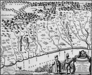Mappa di Colchide (1714) - mostra la più antica rappresentazione conosciuta del muro